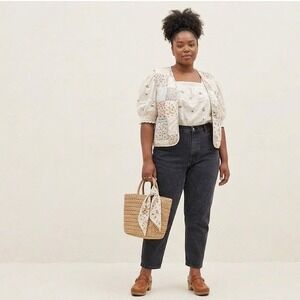 Vintage Levi's 9922 Plus Size 22W Black High Waisted Mom Jeans Orange Tab USA